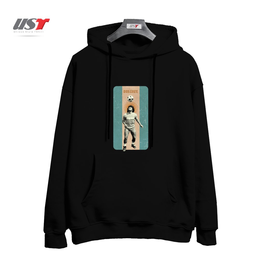 هودی اورسایز طرح MARADONA - DIOS EXISTE