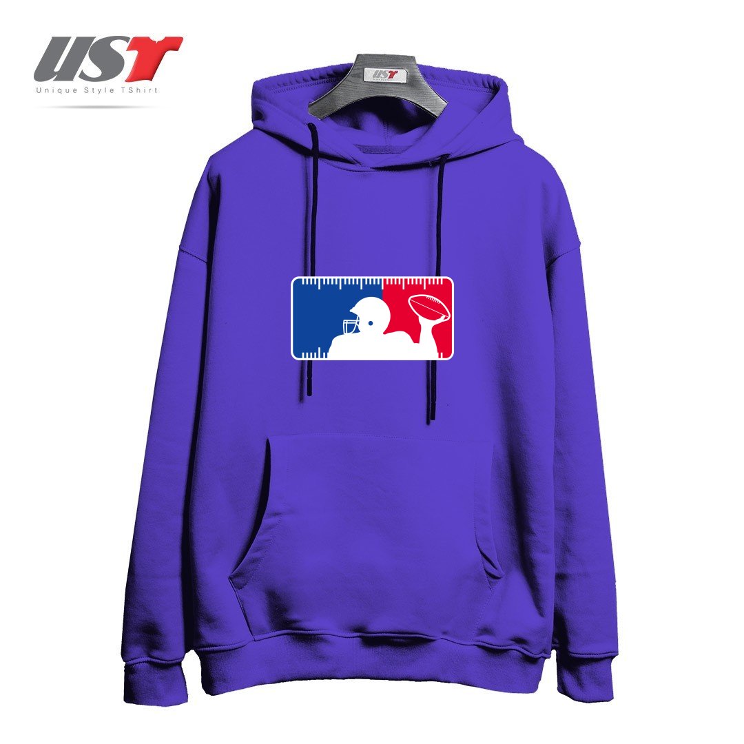 طرح MAJOR LEAGUE FOOTBALL هودی اورسایزرنگ بنفش