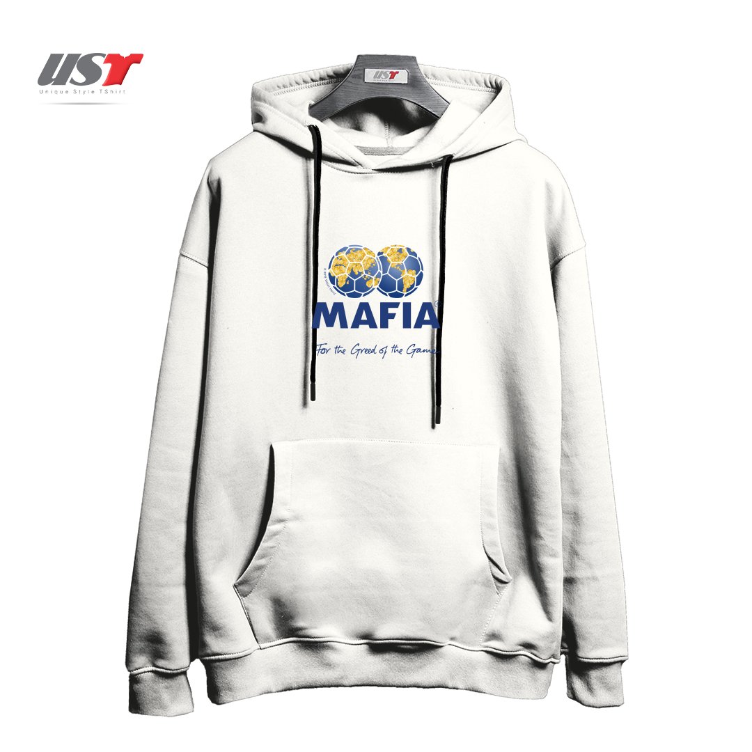 طرح MAFIA هودی اورسایزرنگ سفید