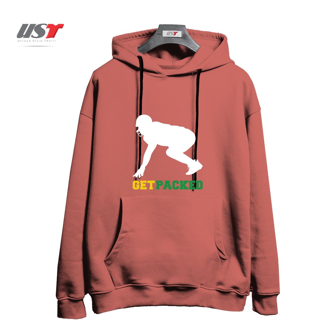 طرح GET PACKED هودی اورسایزرنگ آجری