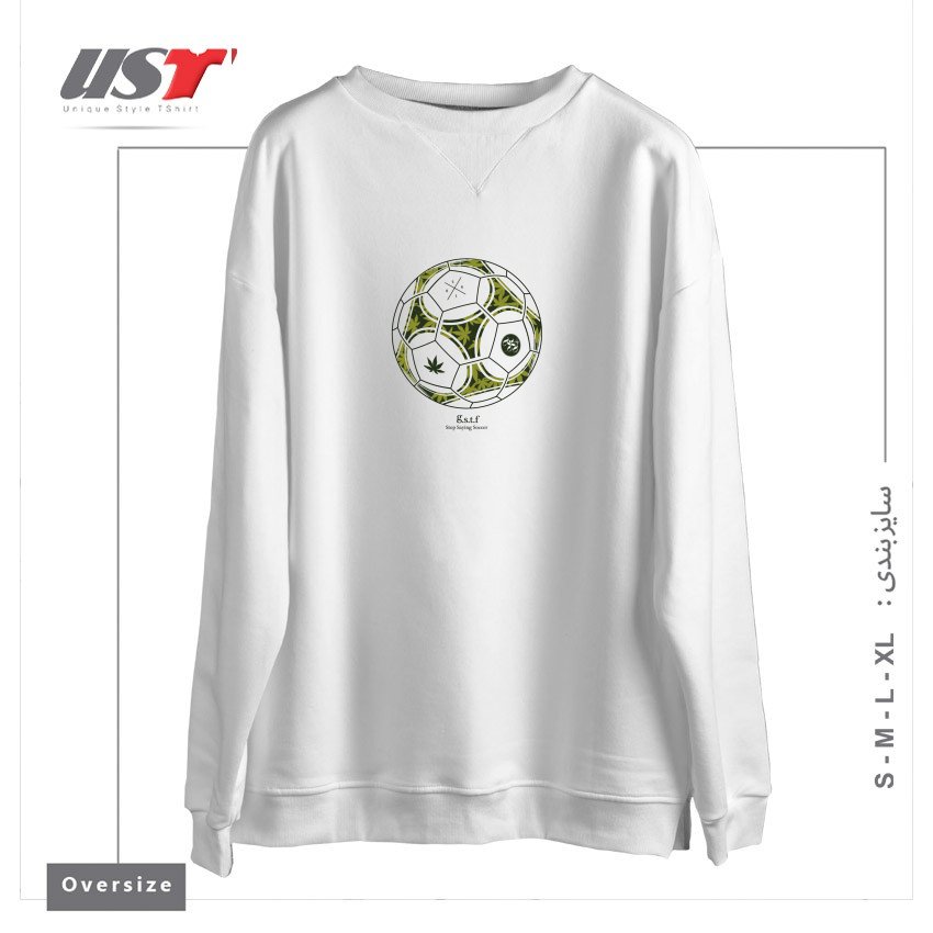 سوییشرت اورسایز طرح FOOTBALL LOVERS