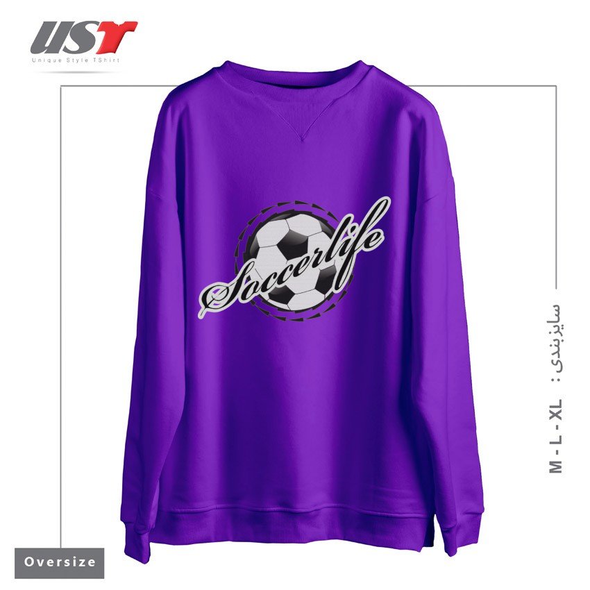 سوییشرت اورسایز طرح FOOTBALL DESIGN