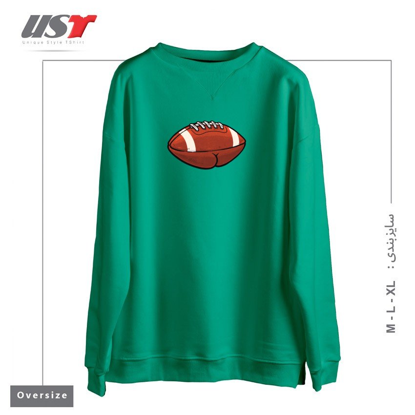 سوییشرت اورسایز طرح FOOTBALL BUTT