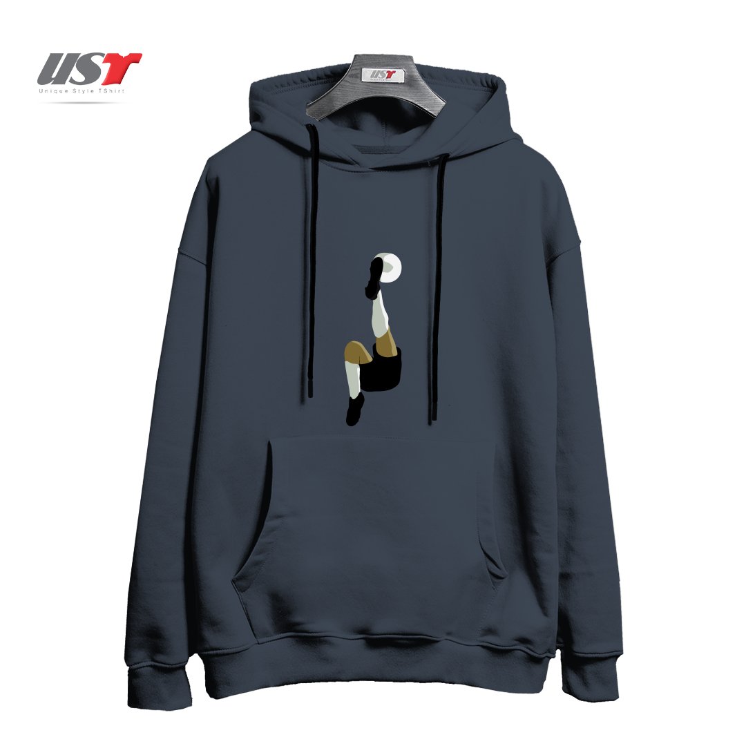 طرح FOOTBALL BICYCLE KICK هودی اورسایزرنگ دودی