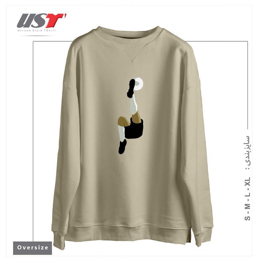 سوییشرت اورسایز طرح FOOTBALL BICYCLE KICK