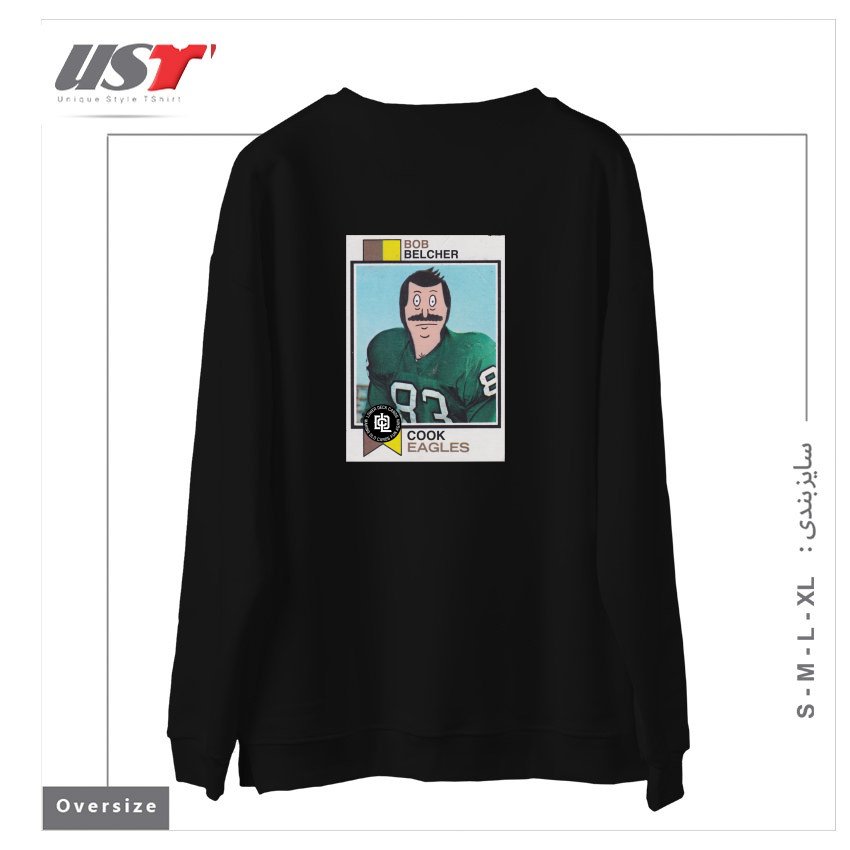 طرح BOB BELCHER سوییشرت اورسایزرنگ مشکی