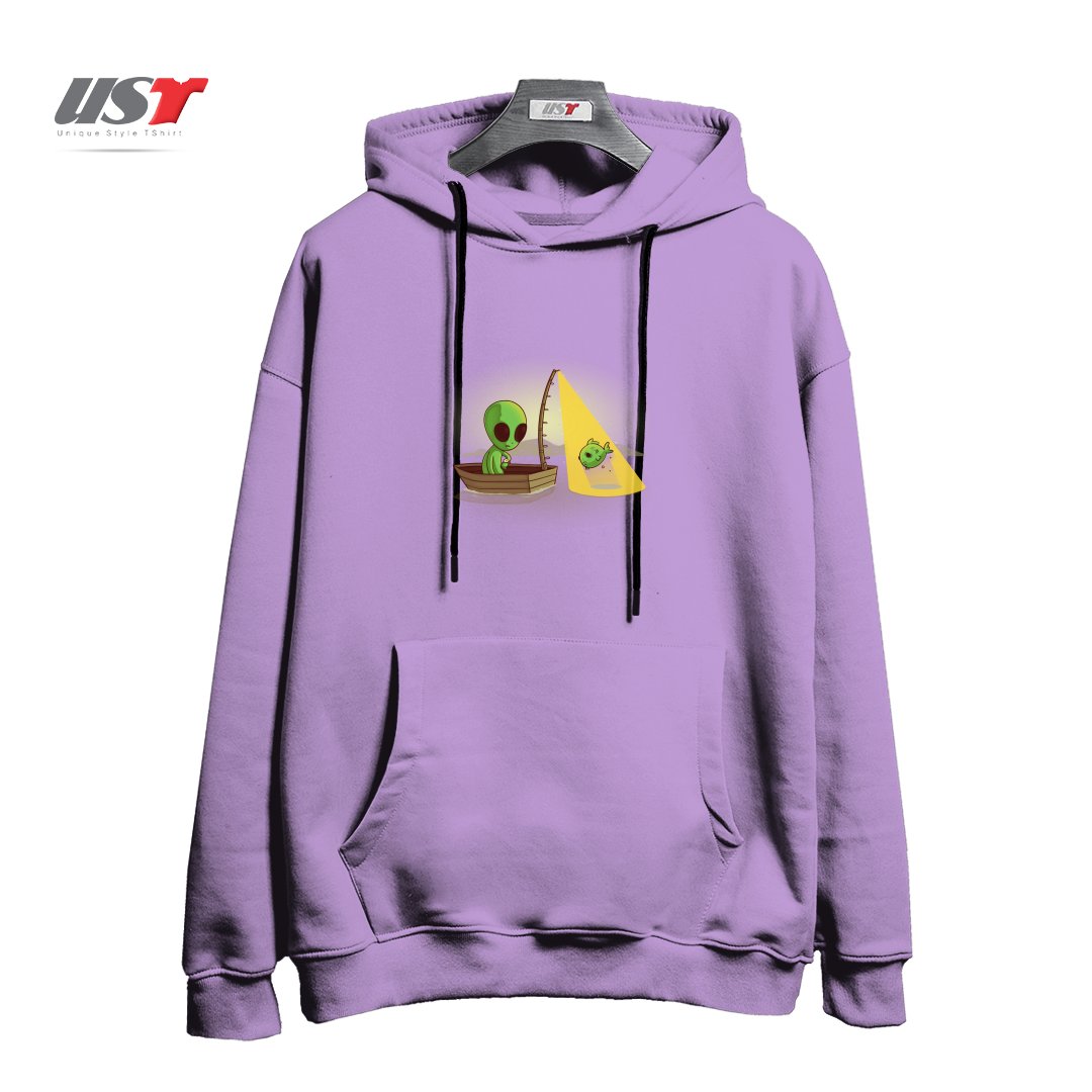 طرح ALIEN FISHING هودی اورسایزرنگ یاسی