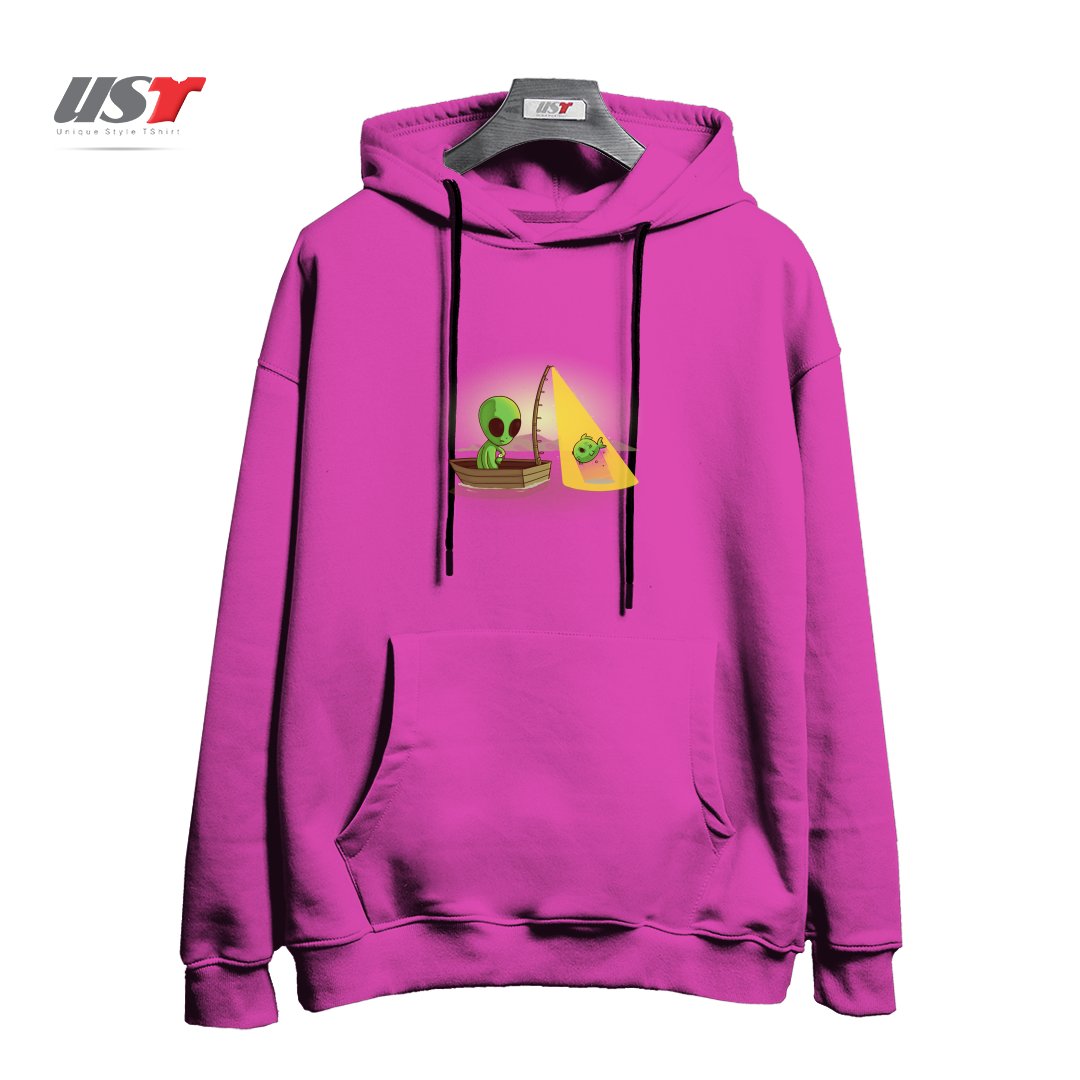هودی اورسایز طرح ALIEN FISHING