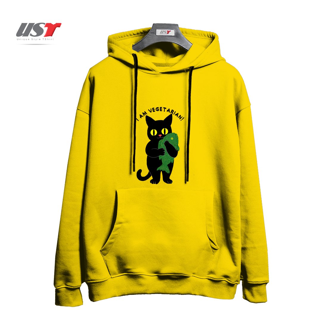 هودی اورسایز طرح VEGETARIAN