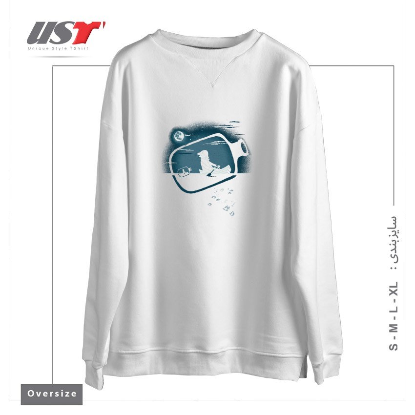 سوییشرت اورسایز طرح FISHERMAN'S FIND
