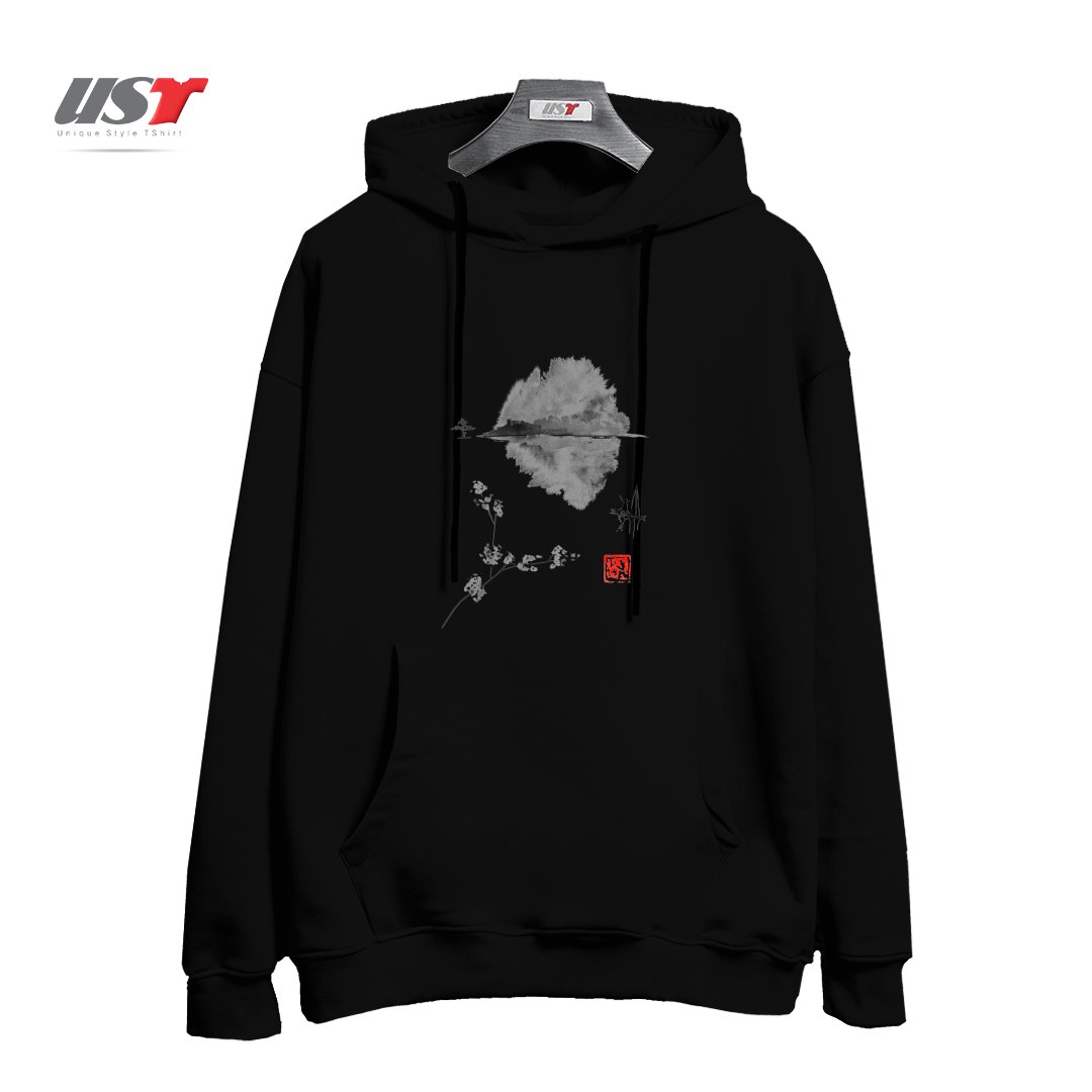 هودی اورسایز طرح ISLAND, FISHERMAN, SUMIE, JAPAN,2