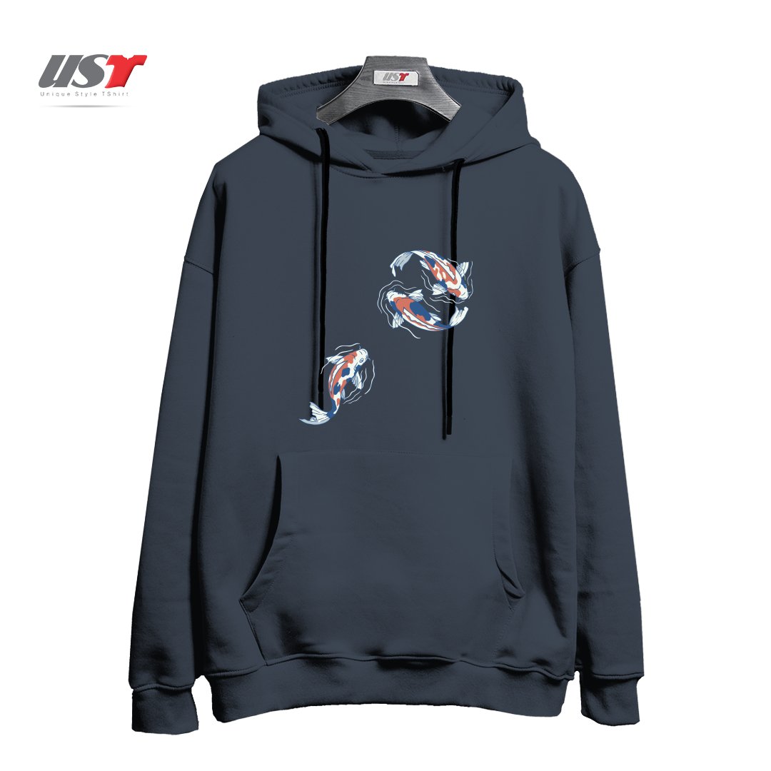 طرح KOI LAKE TRADITIONAL JAPANESE BY TOBE FONSECA هودی اورسایزرنگ دودی