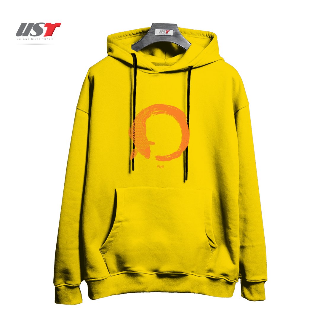 طرح THE BEAUTY OF IMPERFECTION هودی اورسایزرنگ زرد