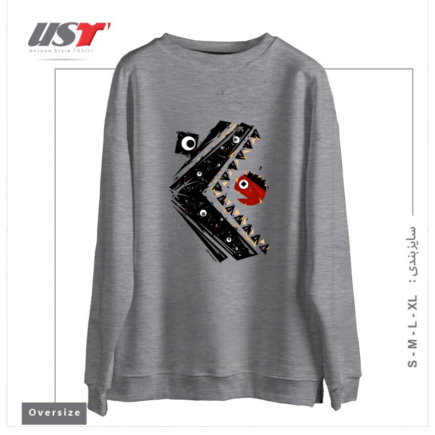 سوییشرت اورسایز طرح ALL SEEING MONSTER