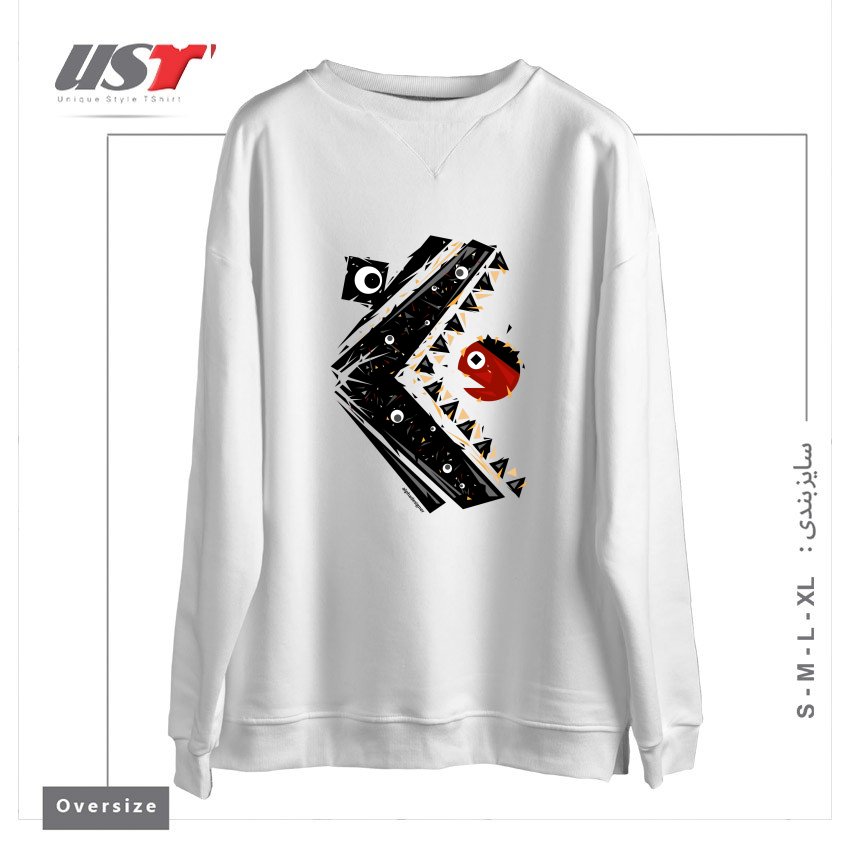 سوییشرت اورسایز طرح ALL SEEING MONSTER