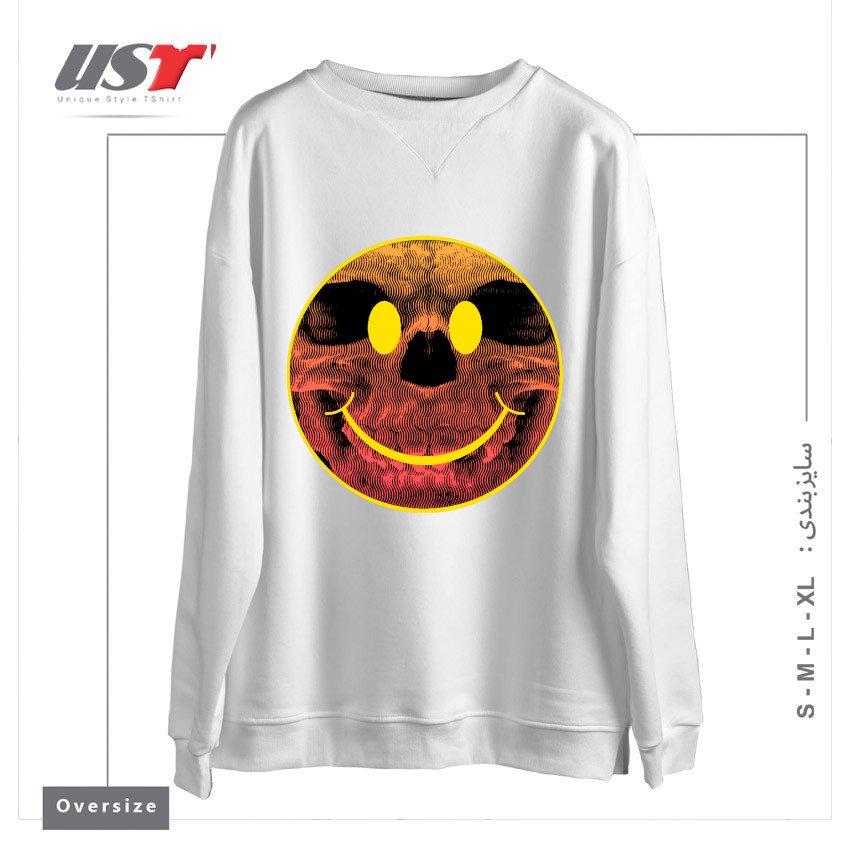 سوییشرت اورسایز طرح BIG SMILE FOR YOU
