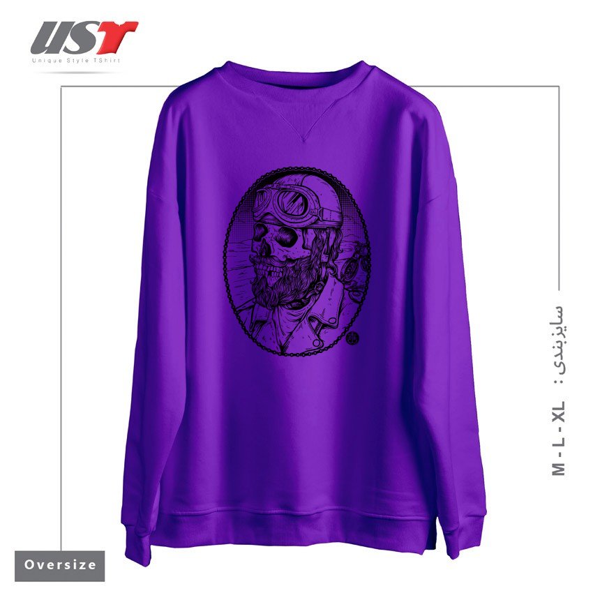 سوییشرت اورسایز طرح BIKER3