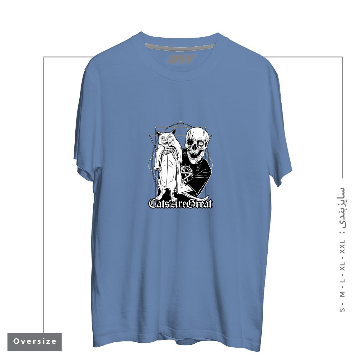 تیشرت اورسایز طرح CATS ARE GREAT