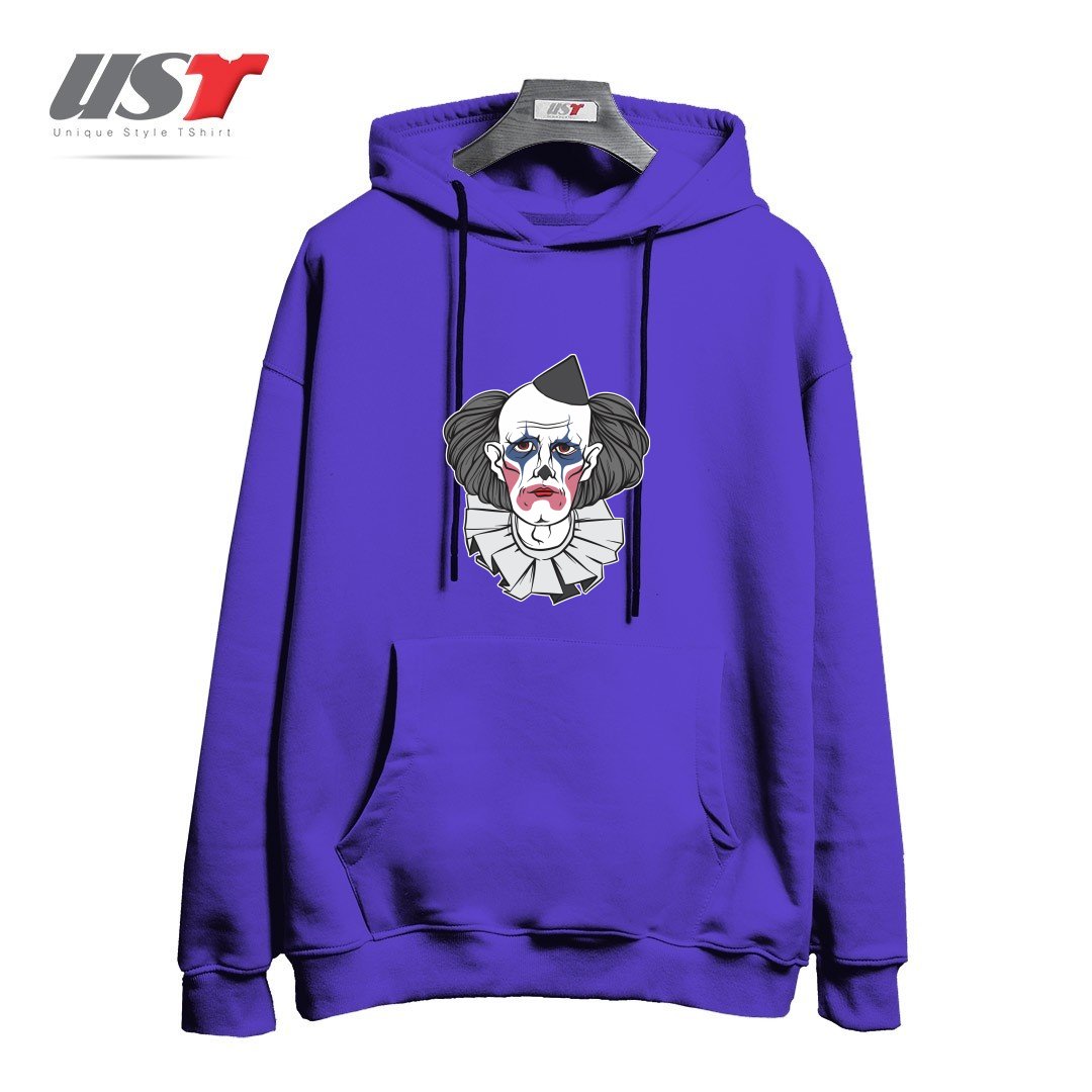 هودی اورسایز طرح CREEPY CLOWN
