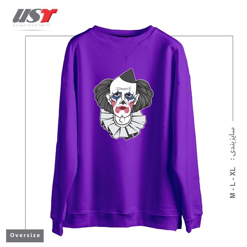 سوییشرت اورسایز طرح CREEPY CLOWN