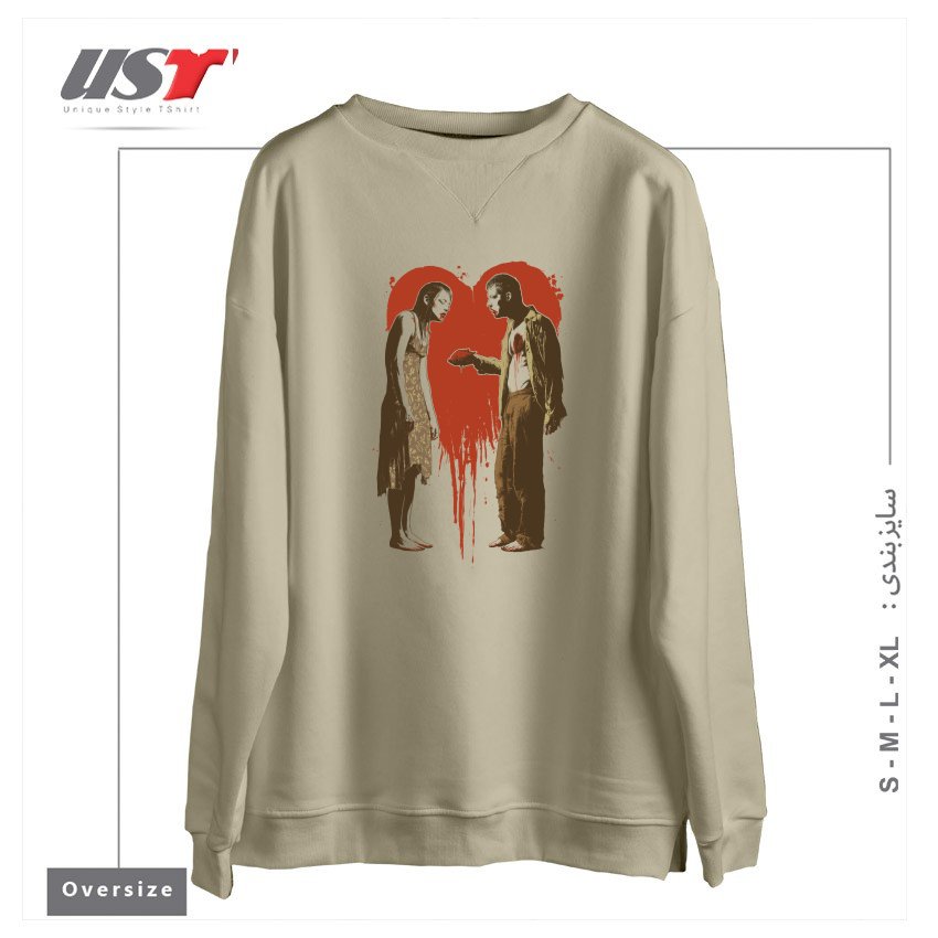 سوییشرت اورسایز طرح ZOMBIE ROMANCE