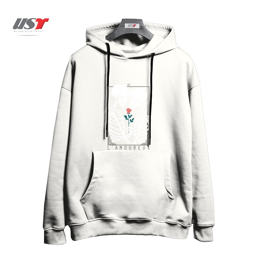 طرح VI THE LOVERS هودی اورسایزرنگ سفید