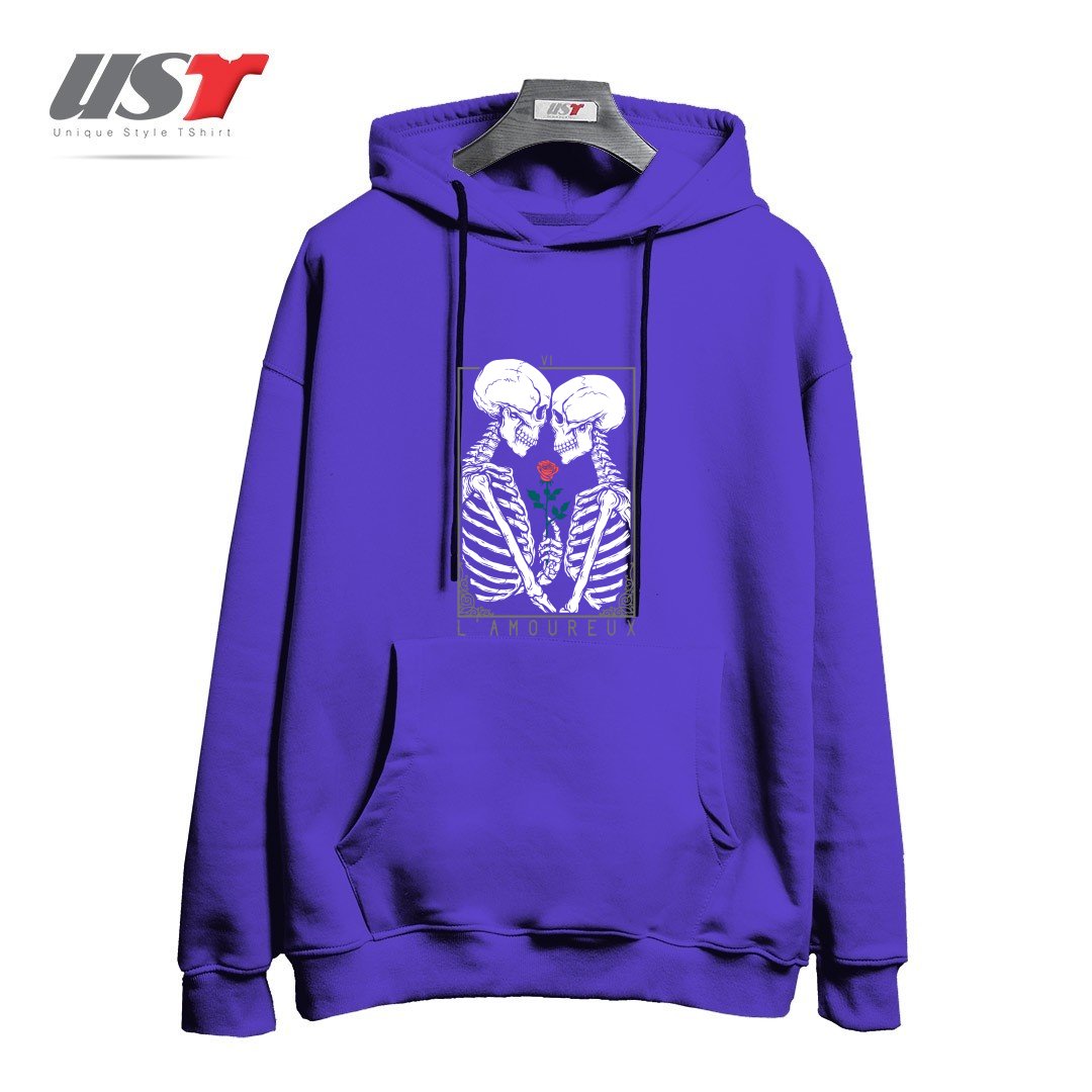 طرح VI THE LOVERS هودی اورسایزرنگ بنفش