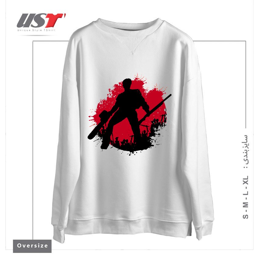 سوییشرت اورسایز طرح DARK ARMY