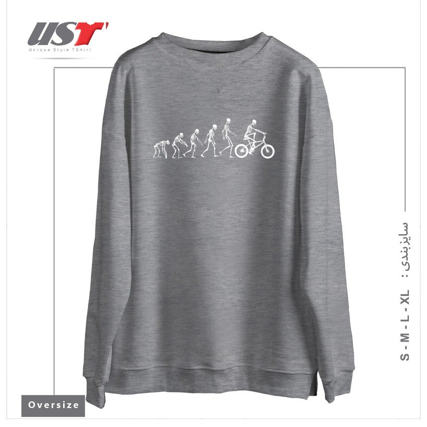 سوییشرت اورسایز طرح EVOLUTION BMX