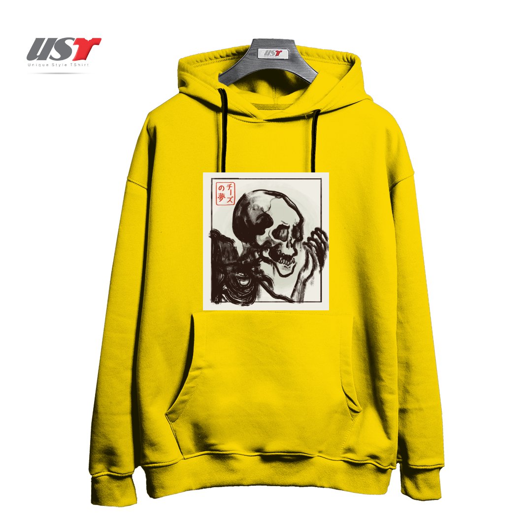 طرح EDO HORROR هودی اورسایزرنگ زرد