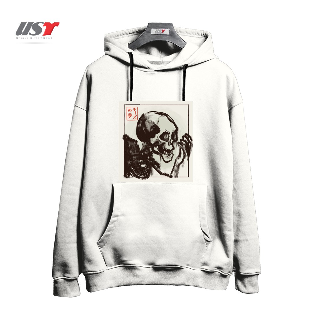 طرح EDO HORROR هودی اورسایزرنگ سفید