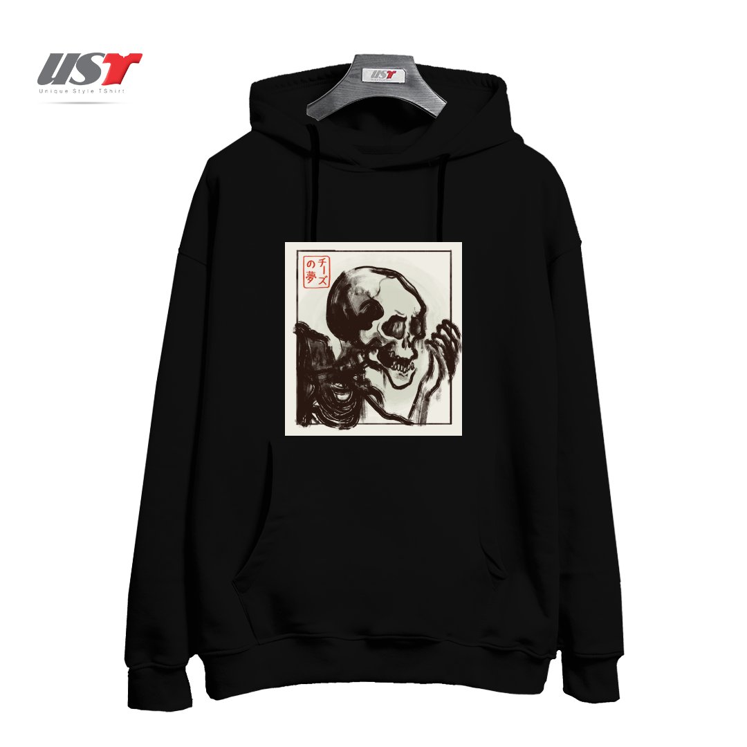 طرح EDO HORROR هودی اورسایزرنگ مشکی