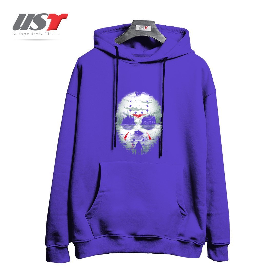 طرح FRIDAY NIGHT TERROR هودی اورسایزرنگ بنفش