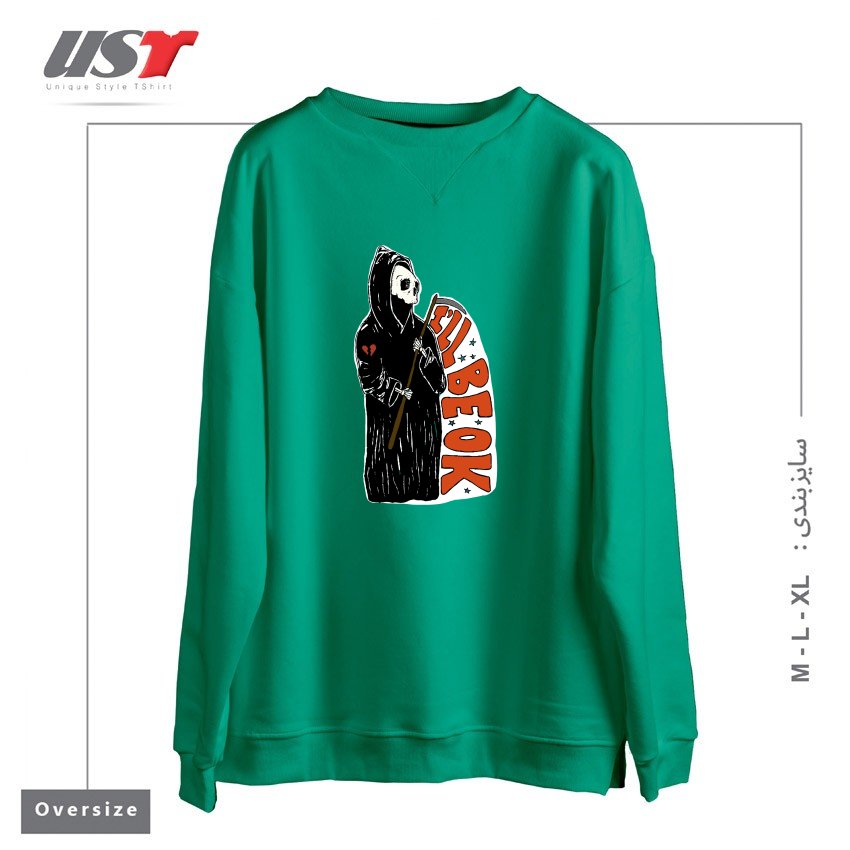 سوییشرت اورسایز طرح GRIM REAPER HEARTBREAK