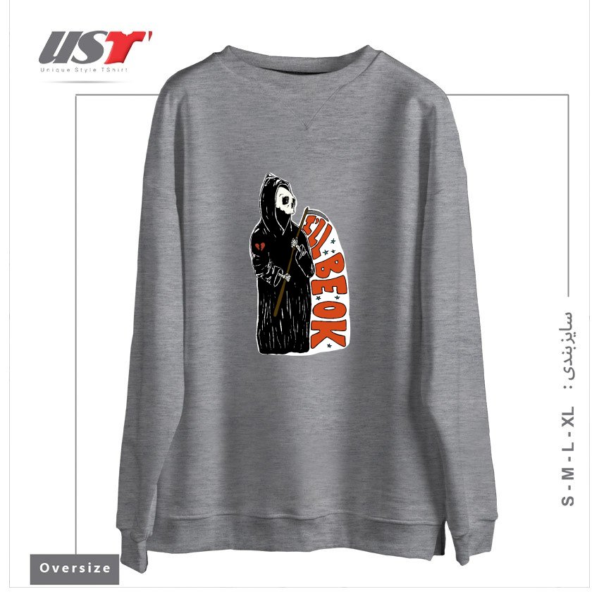 سوییشرت اورسایز طرح GRIM REAPER HEARTBREAK
