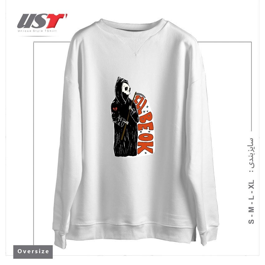 سوییشرت اورسایز طرح GRIM REAPER HEARTBREAK