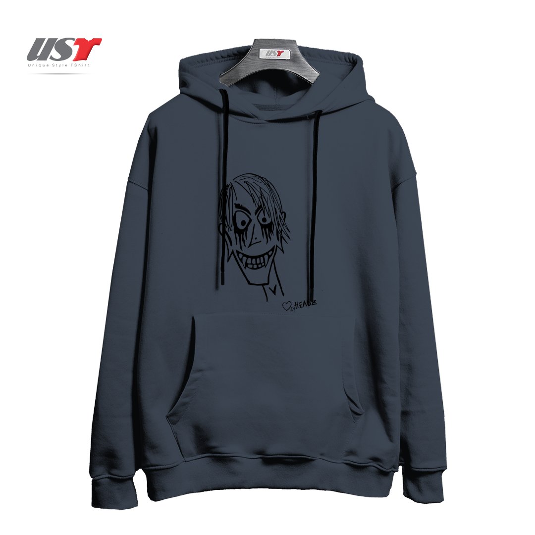 طرح HALLOWEEN DRAKE MAN هودی اورسایزرنگ دودی