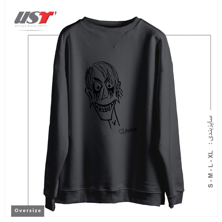 سوییشرت اورسایز طرح HALLOWEEN DRAKE MAN