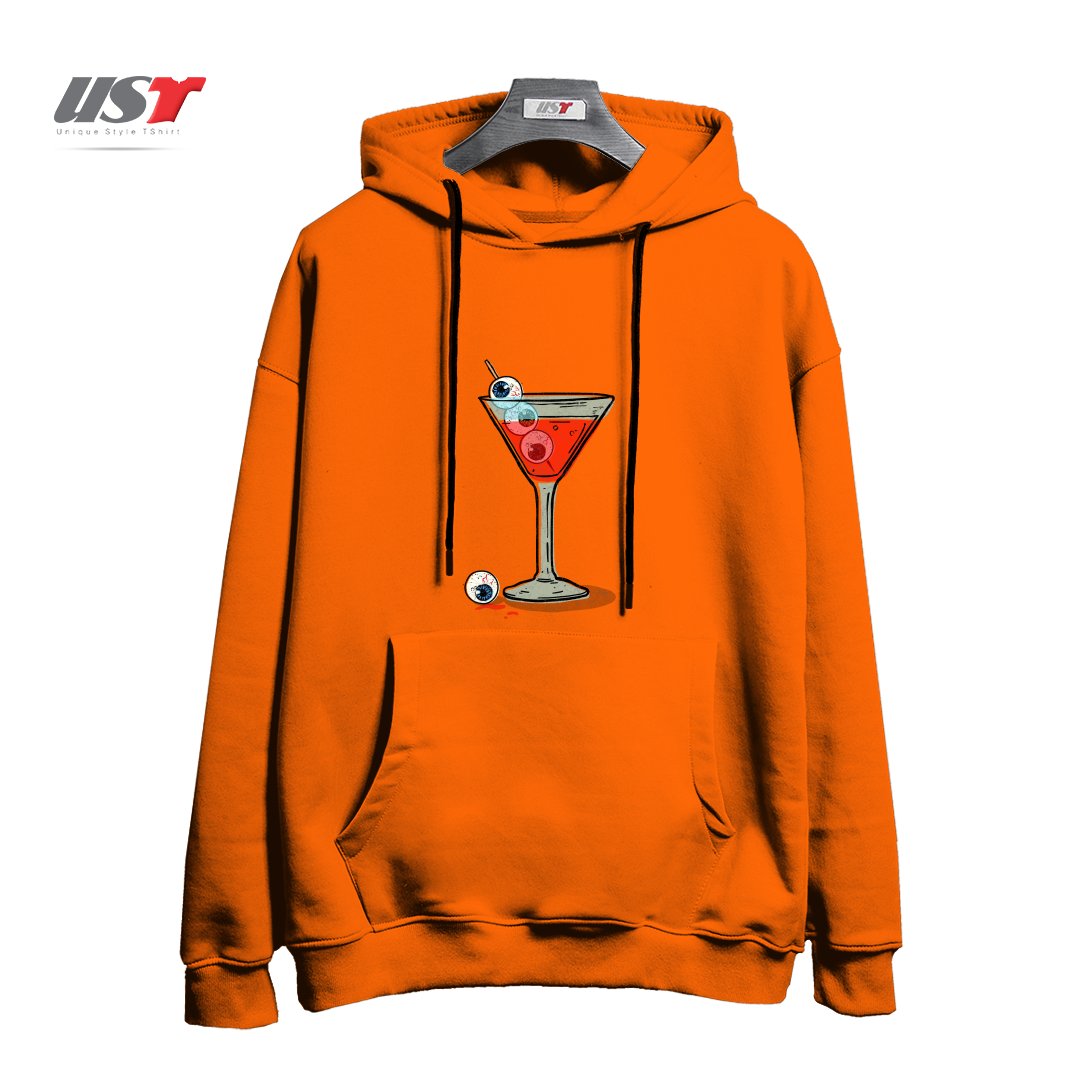 طرح HALLOWEEN MARTINI هودی اورسایزرنگ نارنجی
