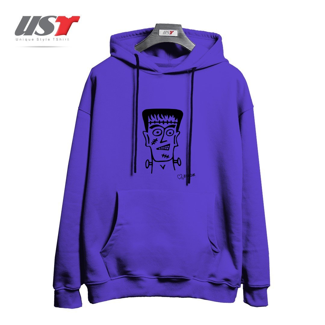 طرح HALLOWEEN MR FRANKIE هودی اورسایزرنگ بنفش