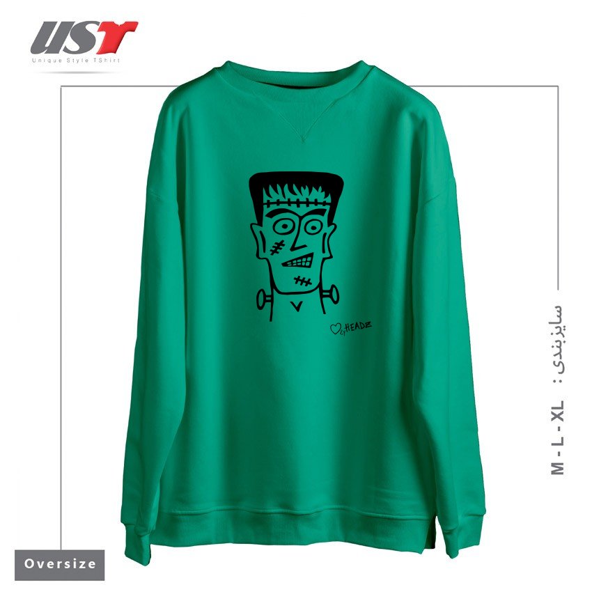 سوییشرت اورسایز طرح HALLOWEEN MR FRANKIE