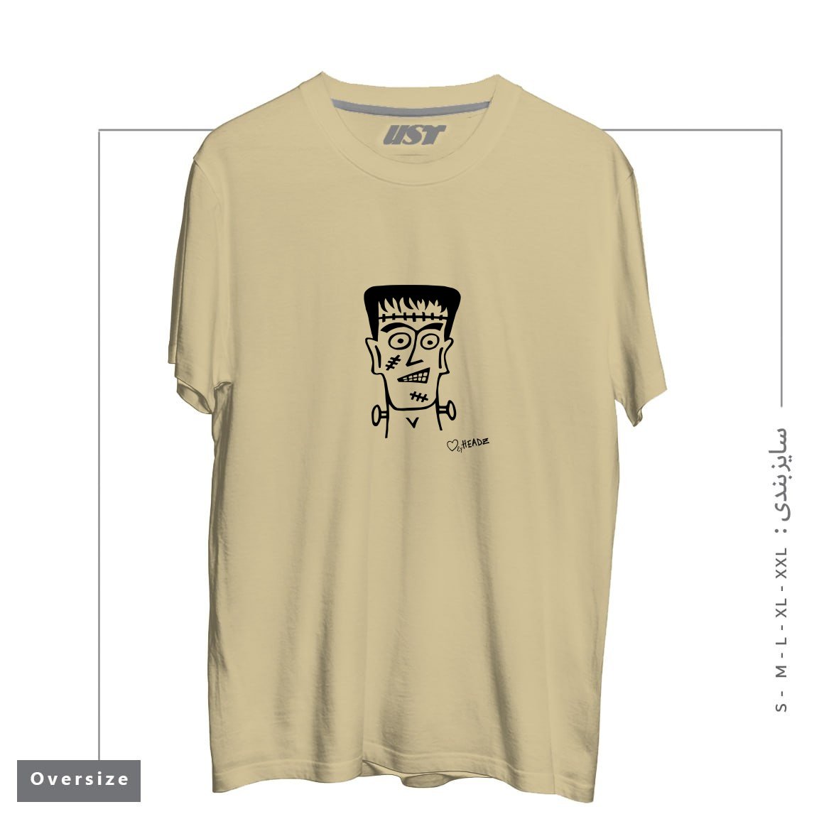 تیشرت اورسایز طرح HALLOWEEN MR FRANKIE