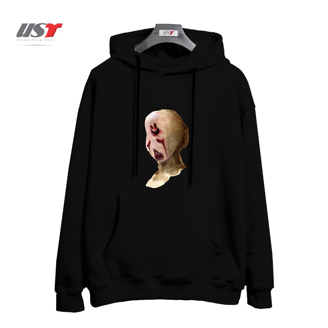 طرح HAPPY هودی اورسایزرنگ مشکی