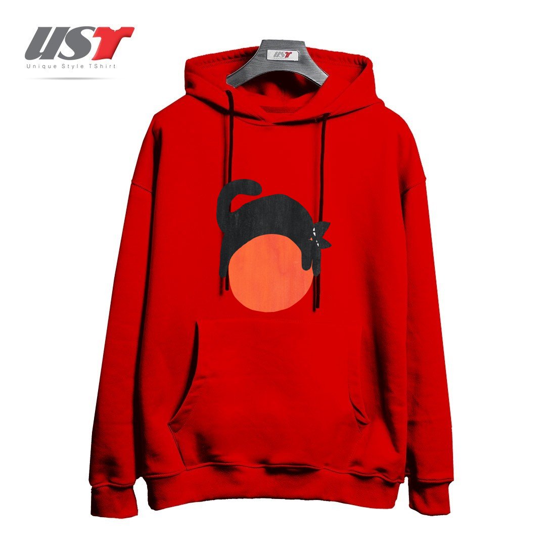 طرح MOOD هودی اورسایزرنگ قرمز