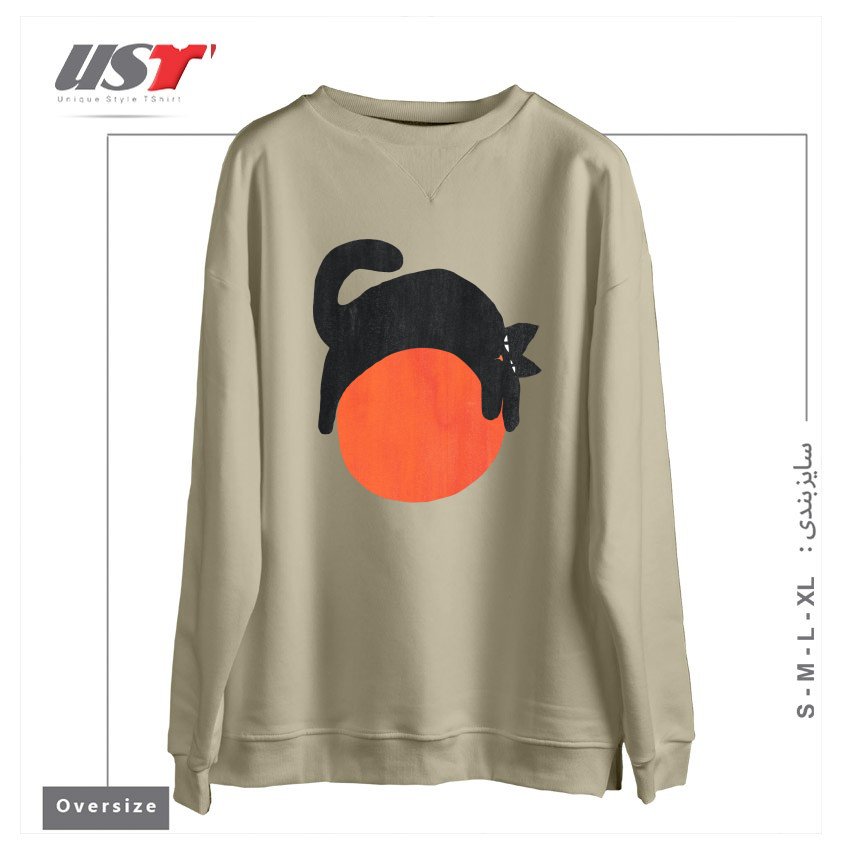 سوییشرت اورسایز طرح MOOD