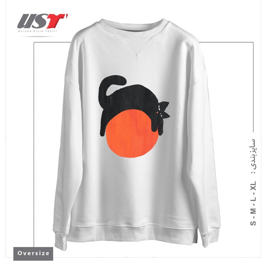 سوییشرت اورسایز طرح MOOD