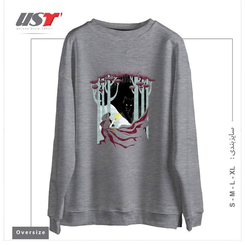 سوییشرت اورسایز طرح INTO THE WOODS