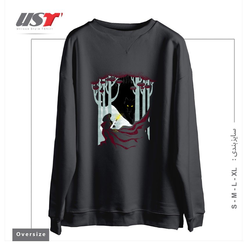 سوییشرت اورسایز طرح INTO THE WOODS