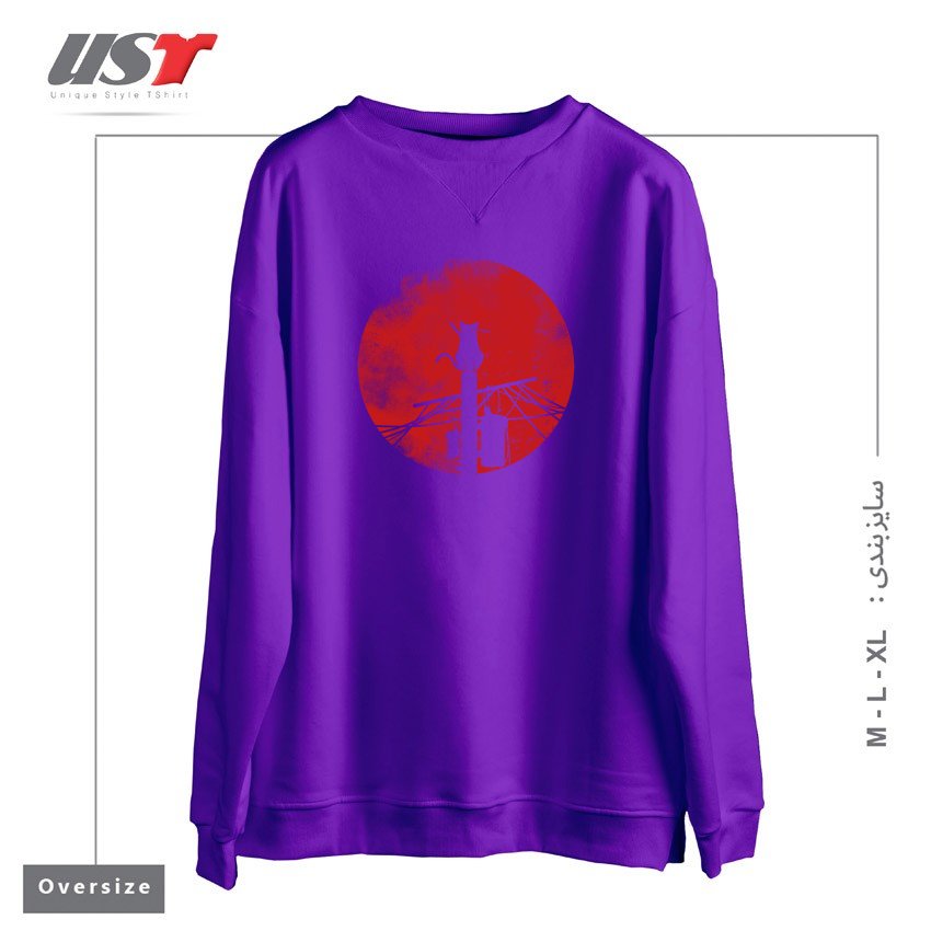 سوییشرت اورسایز طرح ITACHI CAT