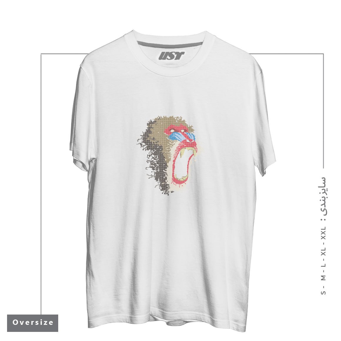 تیشرت اورسایز طرح MANDRILLUS SPHINX